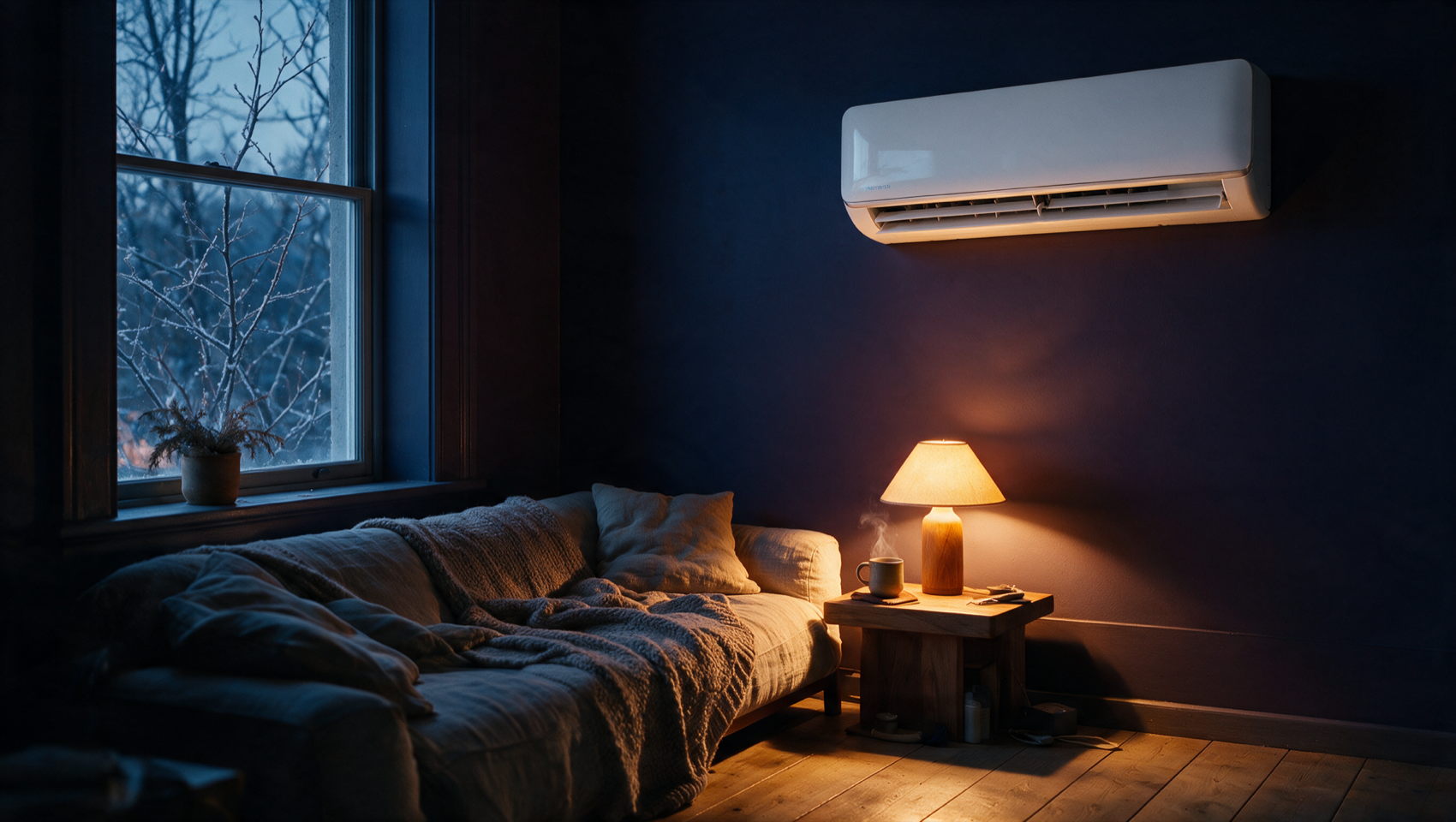 MRCOOL mini split installed in a living room